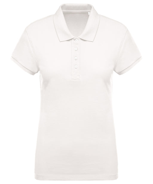 Ladies organic piqué short-sleeved polo shirt