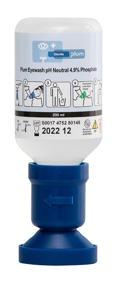 PLUM EYEWASH 200ML pH N 4.9 PERCENT PHOSPHATE EYECUP