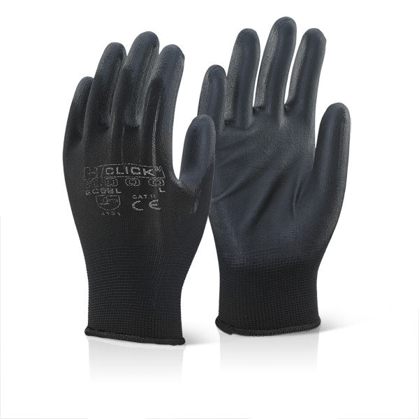 PU COATED GLOVE BLACK SMALL