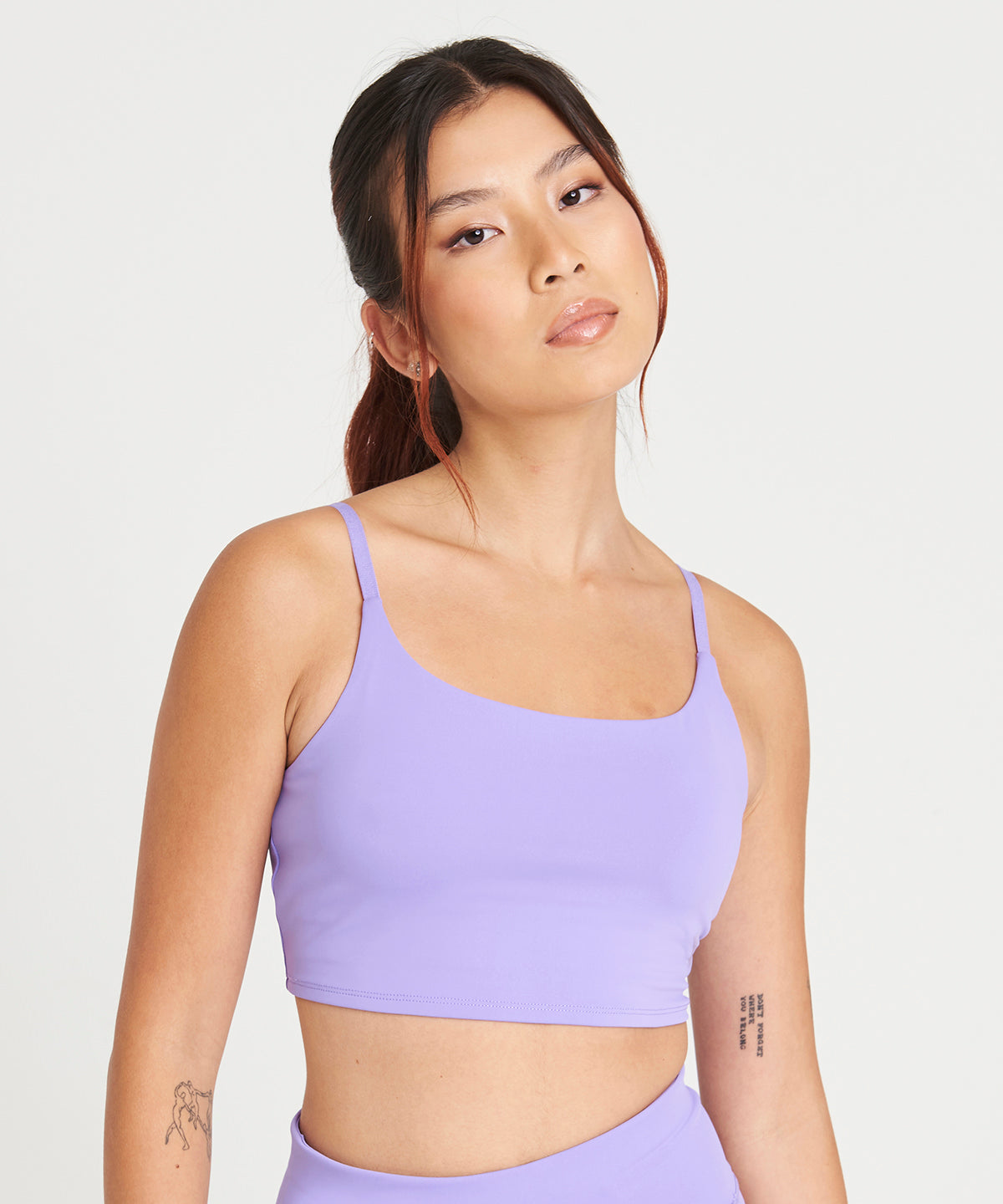 Womens recycled tech sports bra