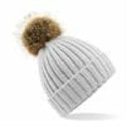 Fur Pop Pom Chunky Beanie