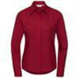 Women's long sleeve polycotton easycare fitted poplin shirt - Spontex Workwear