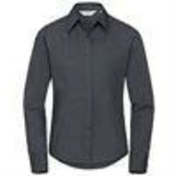 Women's long sleeve polycotton easycare fitted poplin shirt - Spontex Workwear