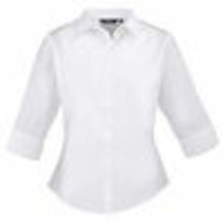 Women's ¾ Sleeve Poplin Blouse