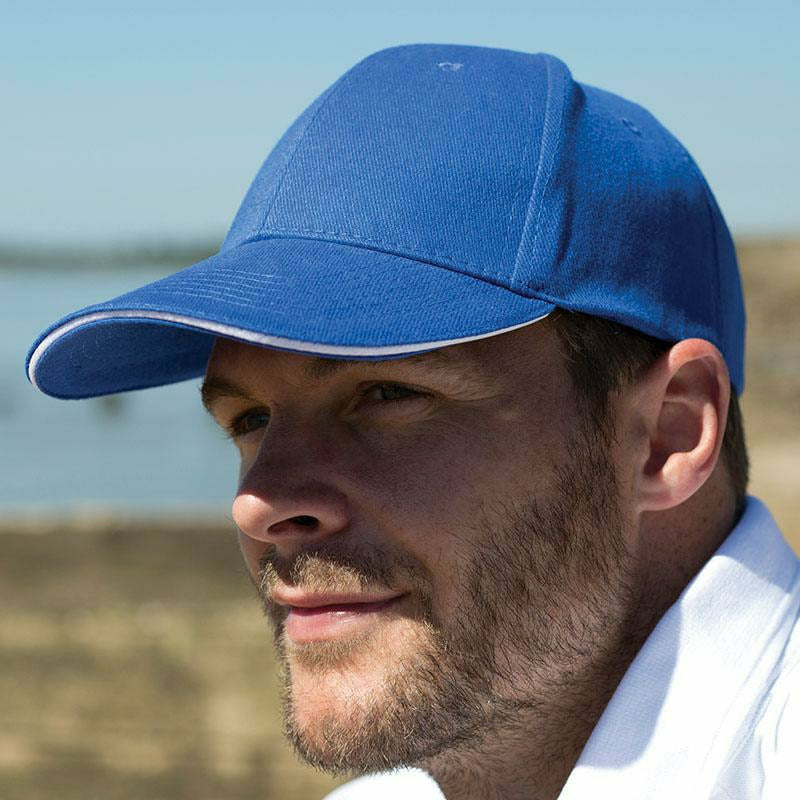 Memphis brushed cotton low-profile sandwich peak cap - Spontex Workwear