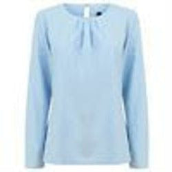 Women's pleat front long sleeve blouse - Spontex Workwear