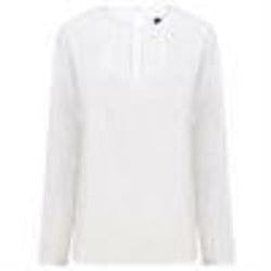 Women's pleat front long sleeve blouse - Spontex Workwear