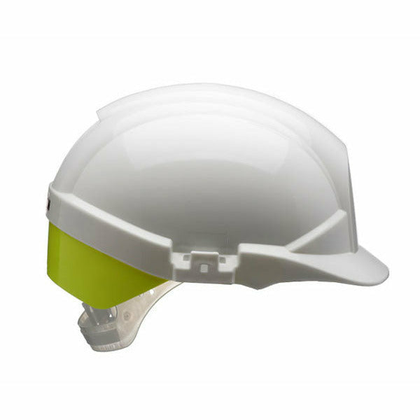 Reflex Safety Helmet White C/W Yellow Rear Flash