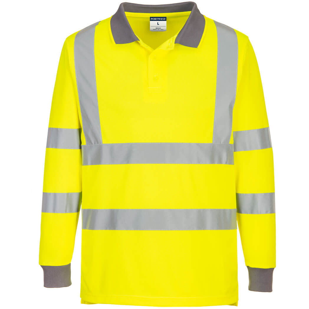 Eco Hi-Vis L/S Polo (6 pack)