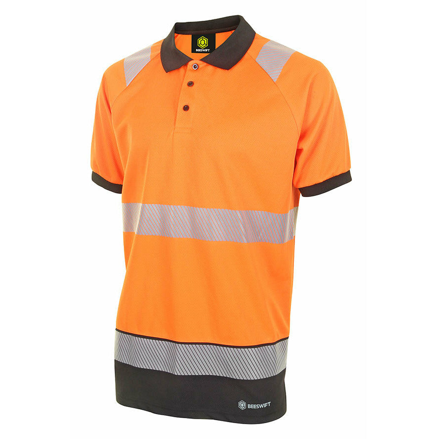 Hivis Two Tone Polo Shirt Short Sleeve