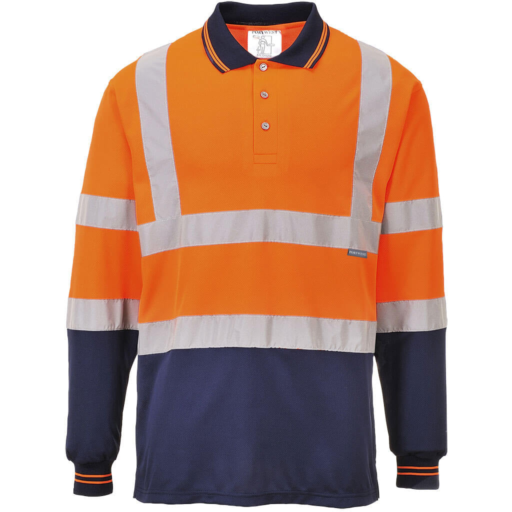 Portwest Two-Tone Long Sleeved Polo