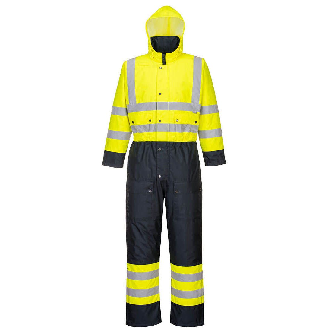 Portwest Hi-Vis Contrast Coverall - Lined