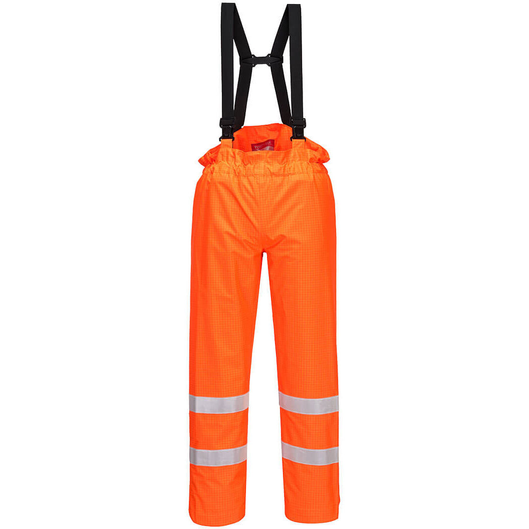 Portwest Bizflame Rain Unlined Hi-Vis Antistatic FR Trouser