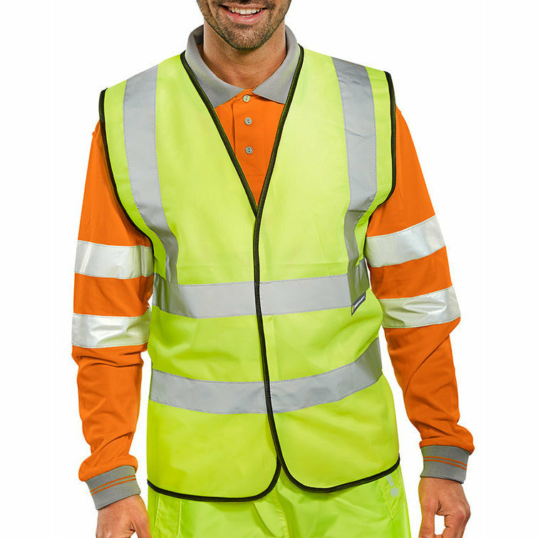 Bseen En Iso 20471 Vest Orange (Bulk Pack)