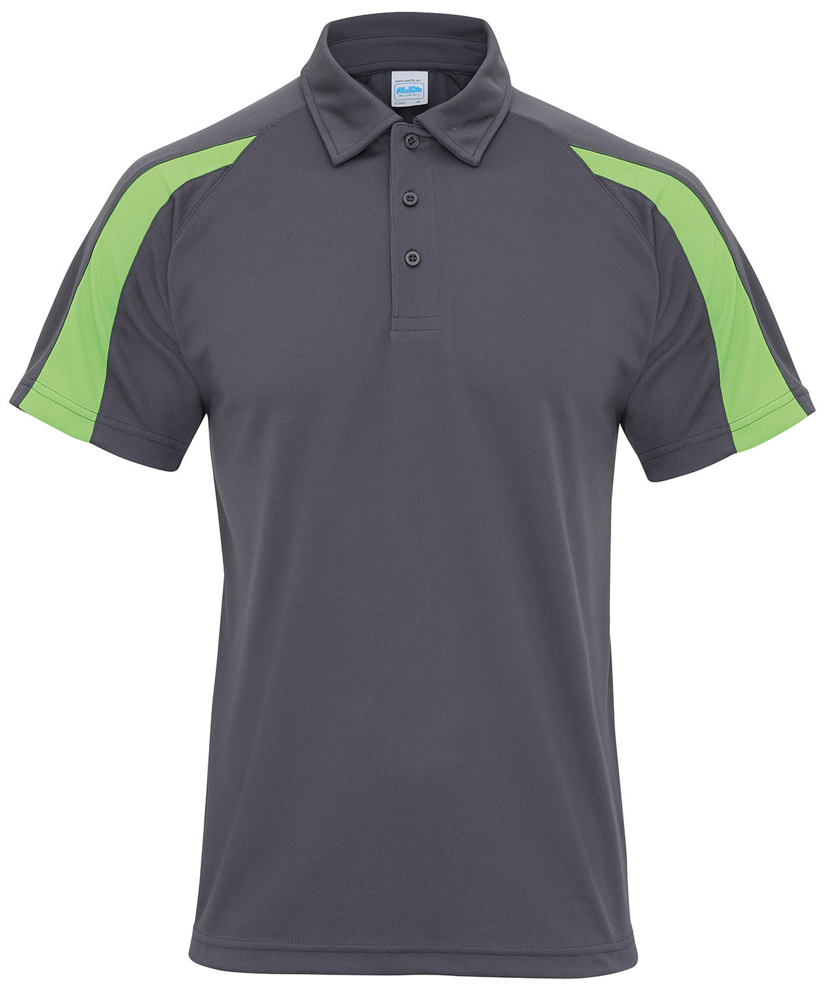 Charcoal/Lime Green - Contrast cool polo – Spontex Workwear