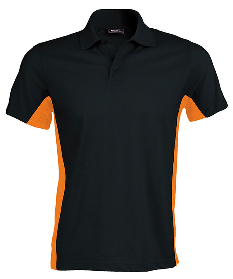 Flags short sleeve bi-colour polo shirt