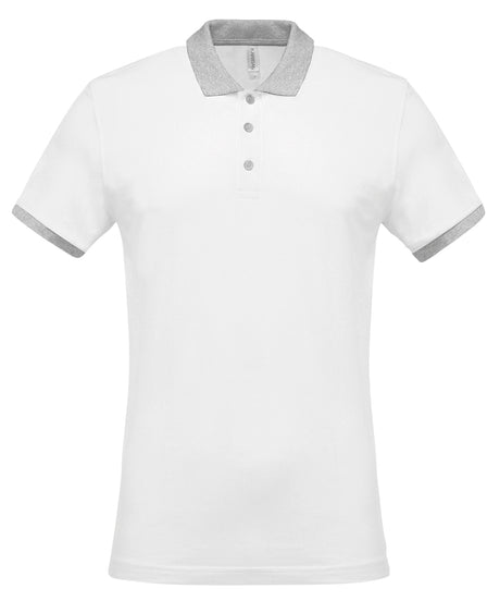 Two-tone piqué polo shirt