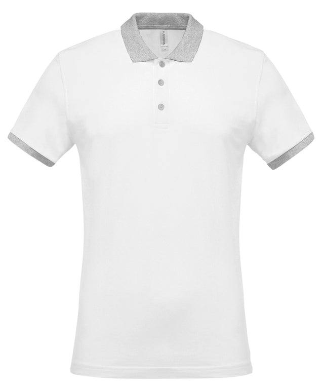 Two-tone piqué polo shirt