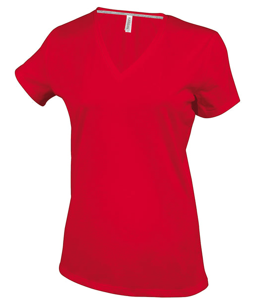 Ladies' short-sleeved V-neck T-shirt
