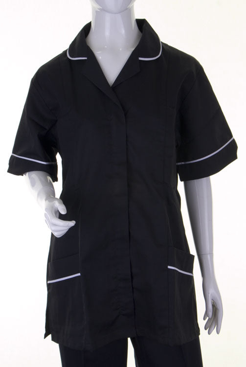 LADIES TUNIC BLK/WHT 100cm  16