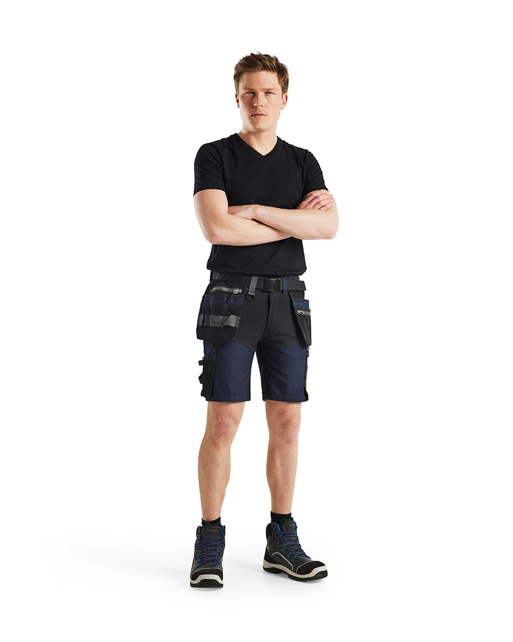 Blaklader 159813438699 CRAFTSMAN SHORTS WITH STRETCH Navy/Black 34" Reg