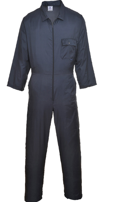 Portwest Low Lint Nylon Zip Coverall Navy