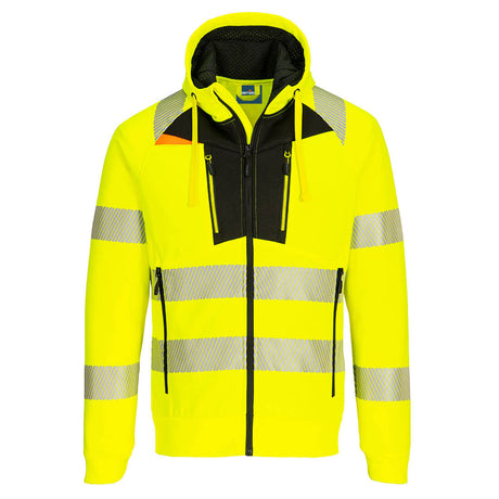 DX4 Hi-Vis Funnel Neck Zipped Sweatshirt