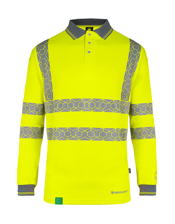 ENVIROWEAR HI-VIS POLO SHIRT LONG SLEEVE