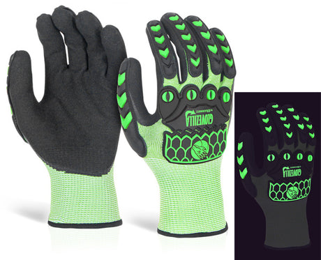 GLOVEZILLA GLOW IN THE DARK FOAM NITRILE GLOVE