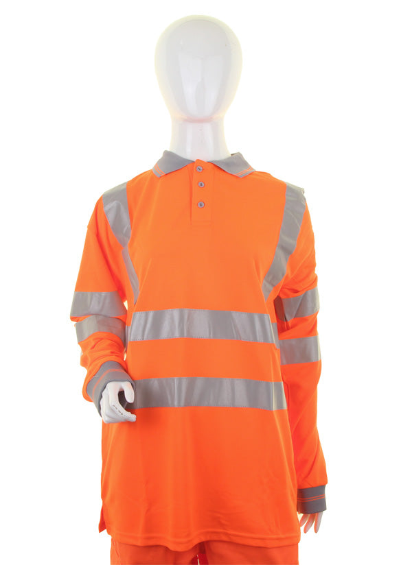 LADIES HIVIZ L/S POLO