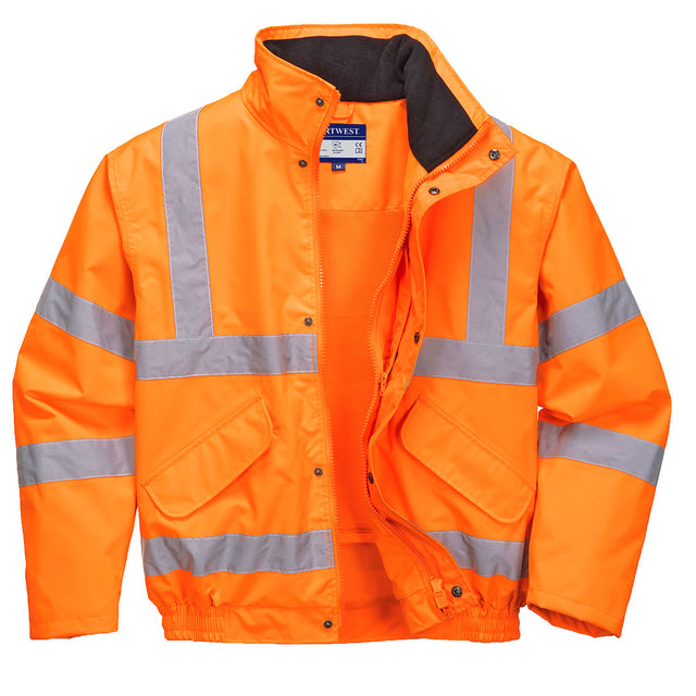 Hi-Vis Breathable Rain Bomber Jacket 