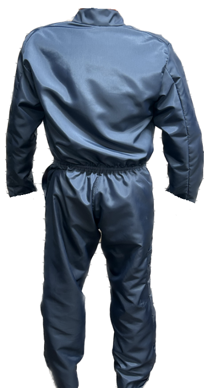 Low Lint Nylon Zip Coverall Navy