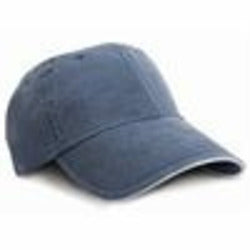 Washed Fine Line Cotton Cap With Sandwich Peak