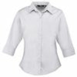 Women's ¾ Sleeve Poplin Blouse