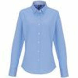 Women's Cotton-Rich Oxford Stripes Blouse