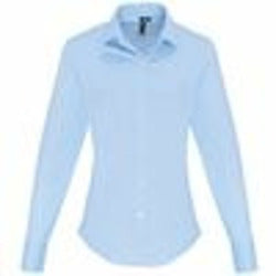 Women's Stretch Fit Cotton Poplin Long Sleeve Blouse