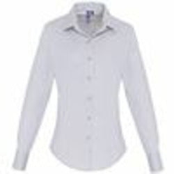 Women's Stretch Fit Cotton Poplin Long Sleeve Blouse