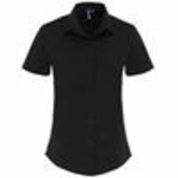 Women's Stretch Fit Cotton Poplin Short Sleeve Blouse