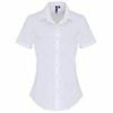 Women's Stretch Fit Cotton Poplin Short Sleeve Blouse