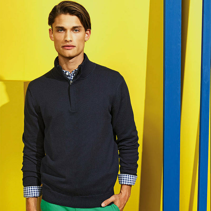 Men's Cotton Blend ¼ Zip Sweater