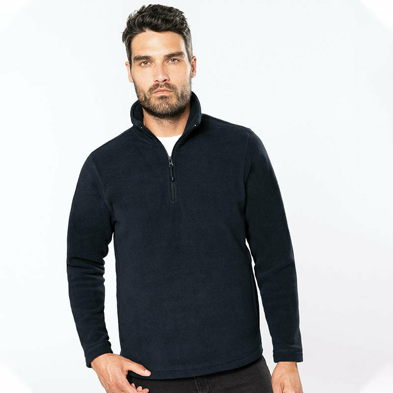 Enzo Zip-Neck Microfleece Top