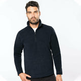 Enzo Zip-Neck Microfleece Top