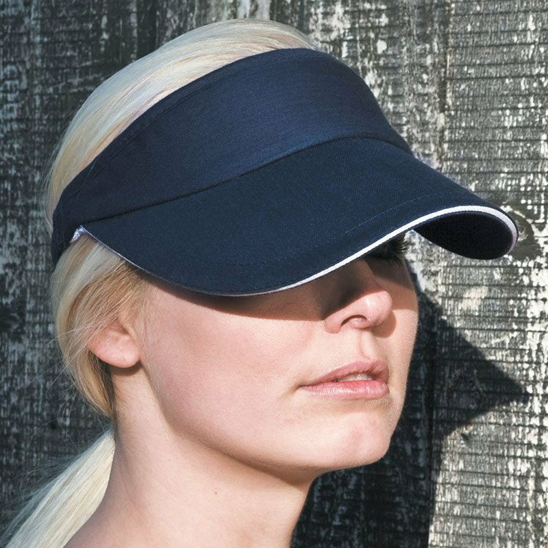 Herringbone Sun Visor With Sandwich Peak