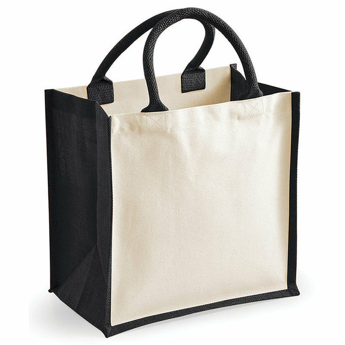 Printers Midi Jute Tote