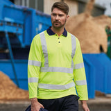 High Visibility Long Sleeve Polo