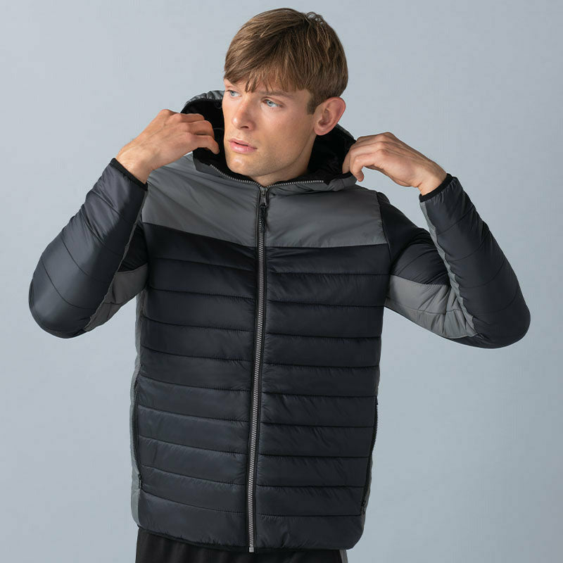 Hooded Contrast Padded Jacket