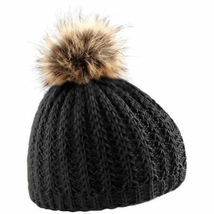Fur Pom Pom Beanie