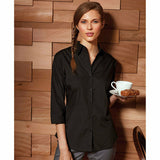 Women's ¾ Sleeve Poplin Blouse