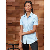 Women's Stretch Fit Cotton Poplin Short Sleeve Blouse