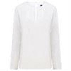 Women's pleat front long sleeve blouse - Spontex Workwear